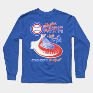 Defunct Montreal Expos Olympic Stadium Long Sleeve T-Shirt